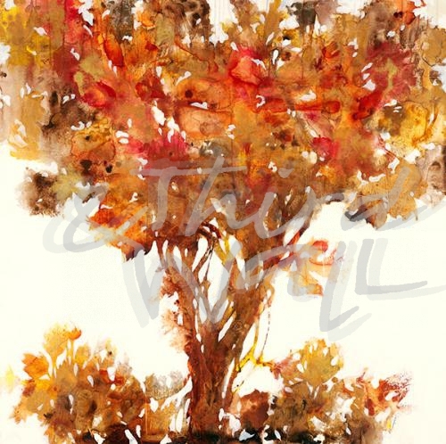 transitional florals, nature art, trees, liz jardine, fall, autumn, seasons