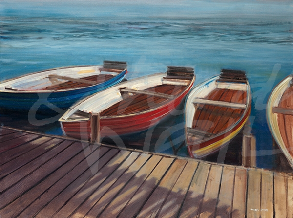 nautical, seattle art, boats, fishing, representational