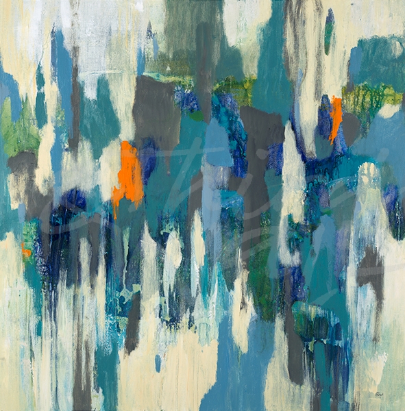seattle art, contemporary, abstract, blue
