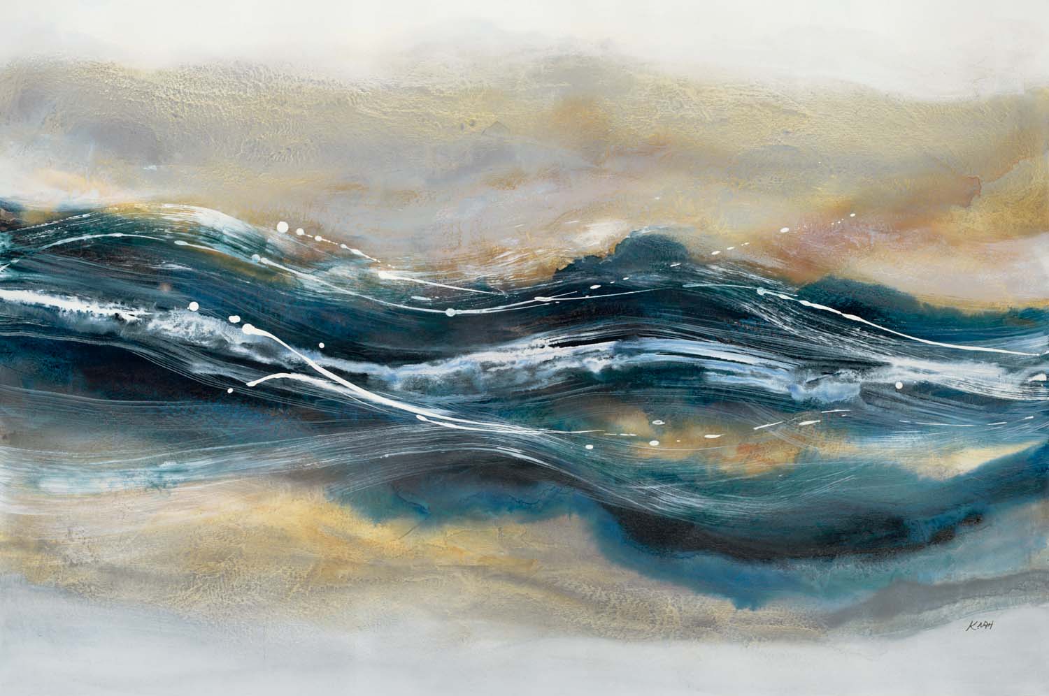 Sunlit Indigo Waves Sunlit Indigo Waves