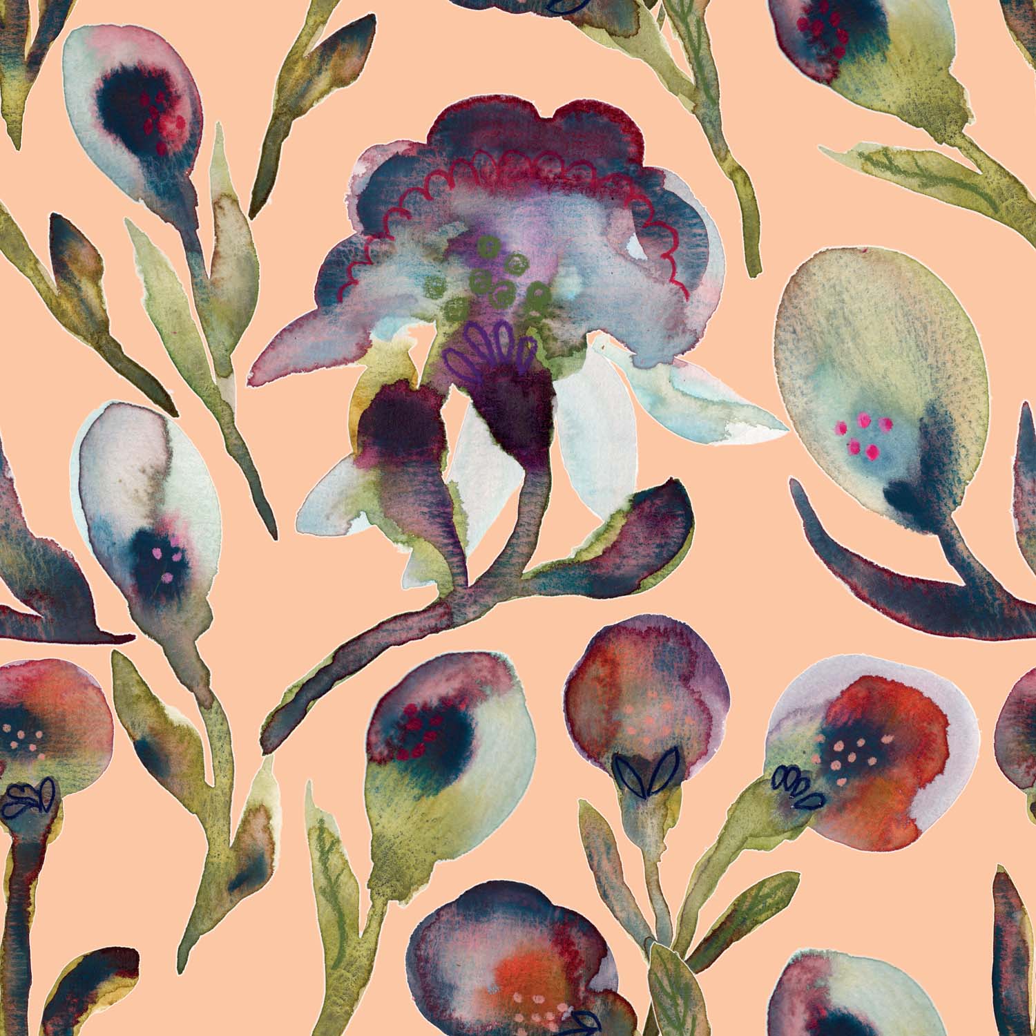 Fall Floral 1 Peach
